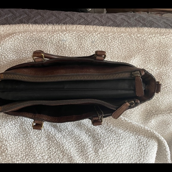 Brown Coach soft side briefcase - Picture 3 of 3